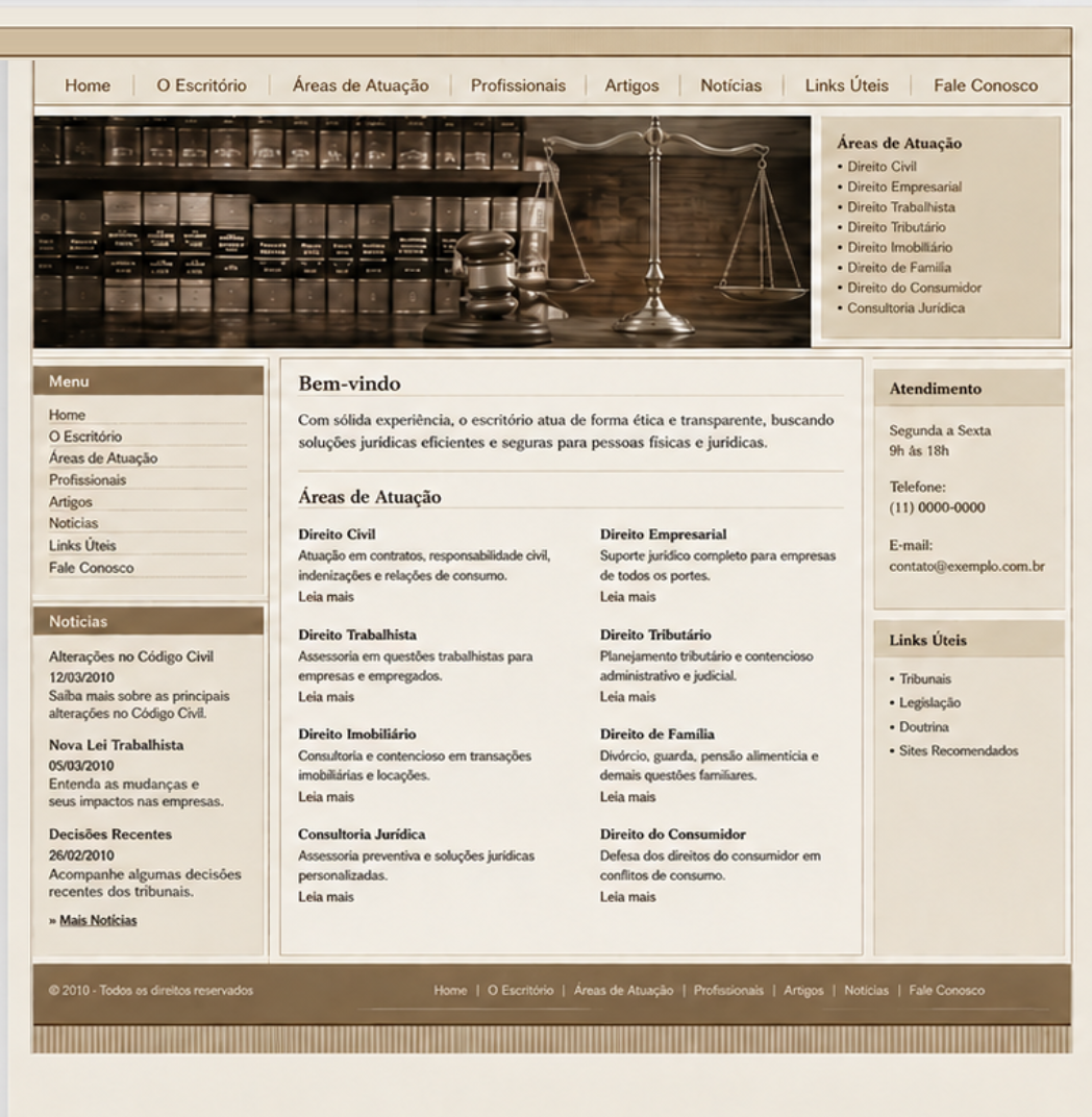 Site antigo do escritório de advocacia, antes da Vello